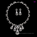 Fashion Luxury Rhodium CZ Diamond Jewelry Set for Wedding (set-19)